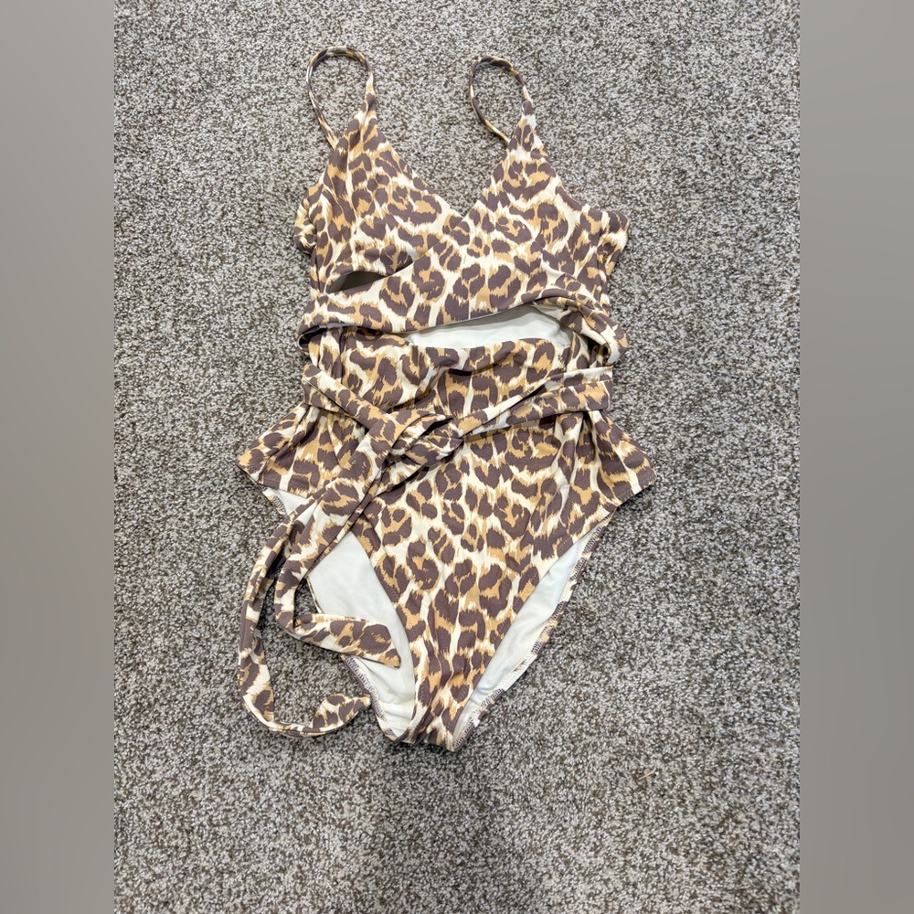 Aerie Leopard Print One-Piece Swimsuit